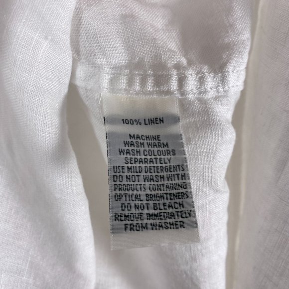 Rodd & Gunn Ellerslie S/S 100% Linen Sport Fit Button Shirt White Men's Size XXL - Picture 8 of 8